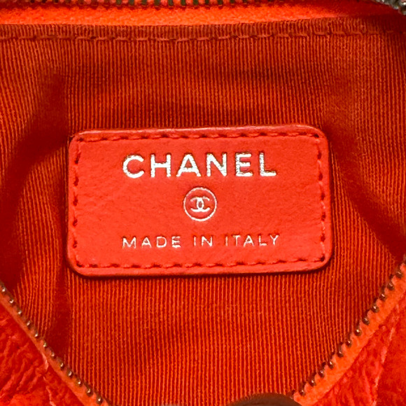 Chanel 2.55 Reissue Quilted Cosmetic Pouch Goatskin Orange O-Case - Picture 8 of 9